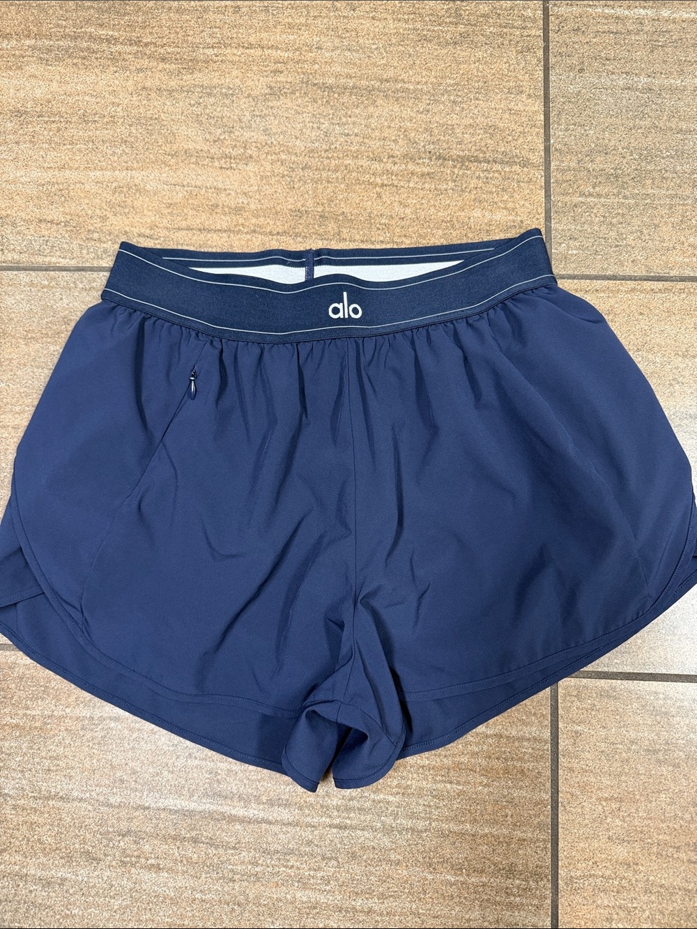 ALO Yoga Navy High-Rise Athletic Shorts